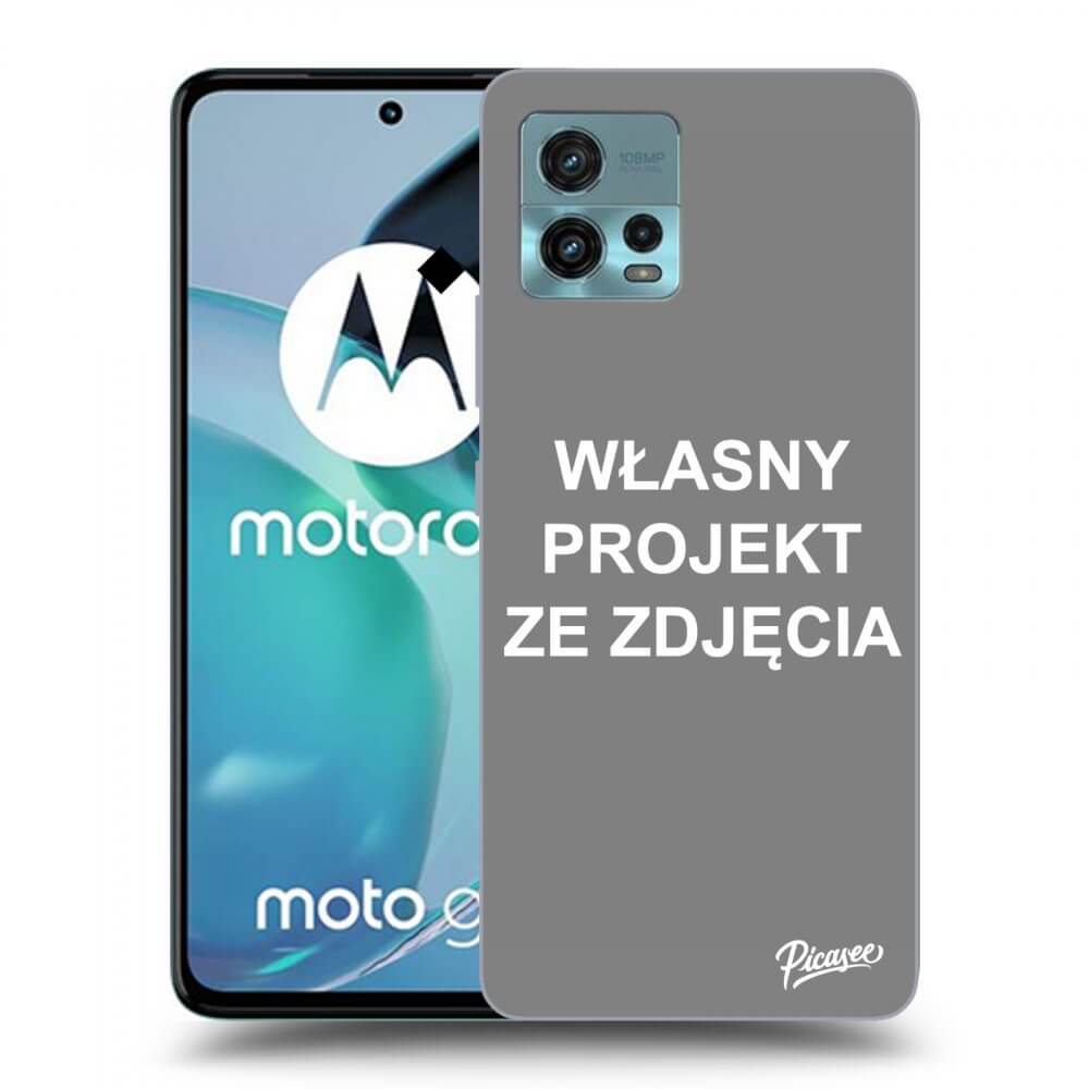 Picasee silikonowe czarne etui na Motorola Moto G72 - Własny projekt ze zdjęcia