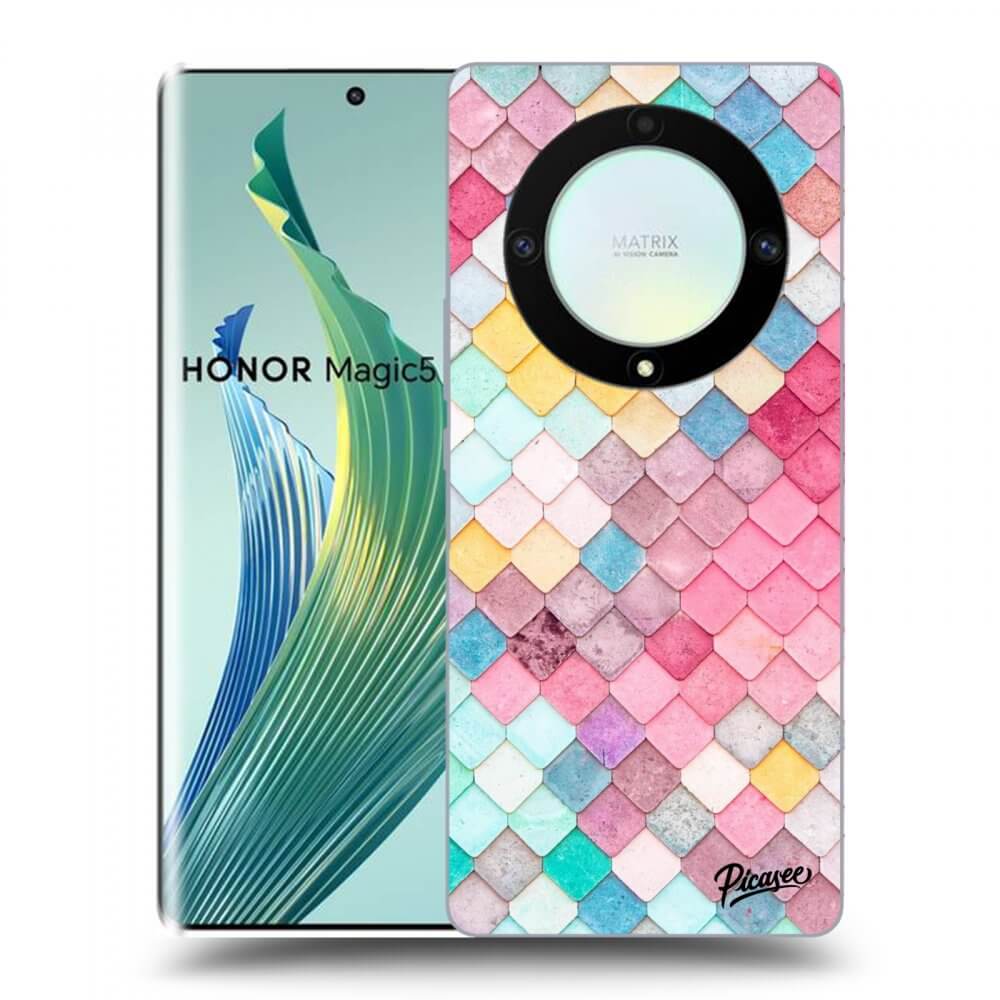 Picasee silikonowe przeźroczyste etui na Honor Magic5 Lite 5G - Colorful roof
