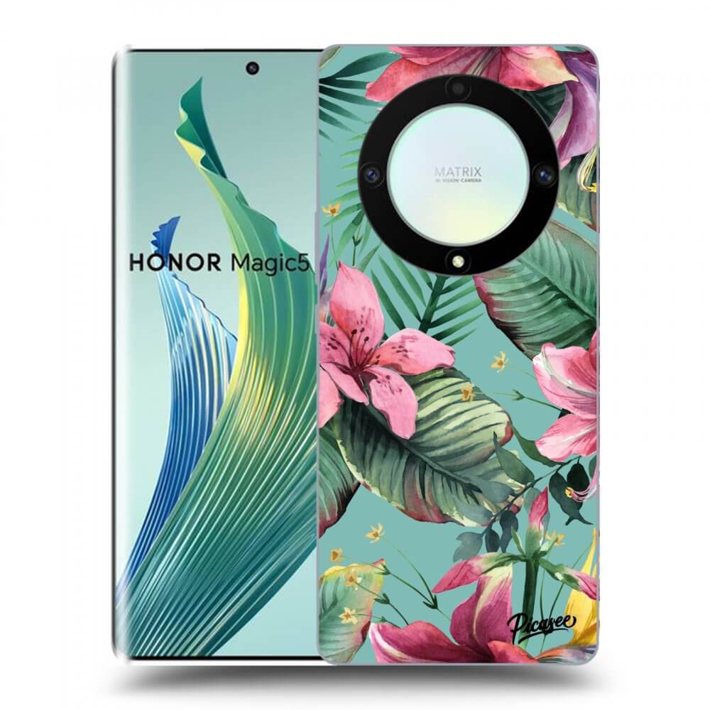 Picasee silikonowe czarne etui na Honor Magic5 Lite 5G - Hawaii