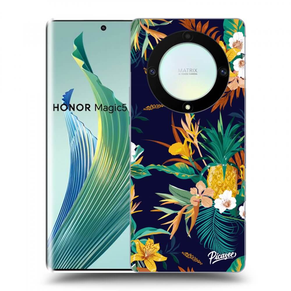 Picasee silikonowe przeźroczyste etui na Honor Magic5 Lite 5G - Pineapple Color