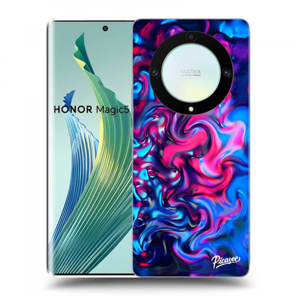 Picasee silikonowe przeźroczyste etui na Honor Magic5 Lite 5G - Redlight
