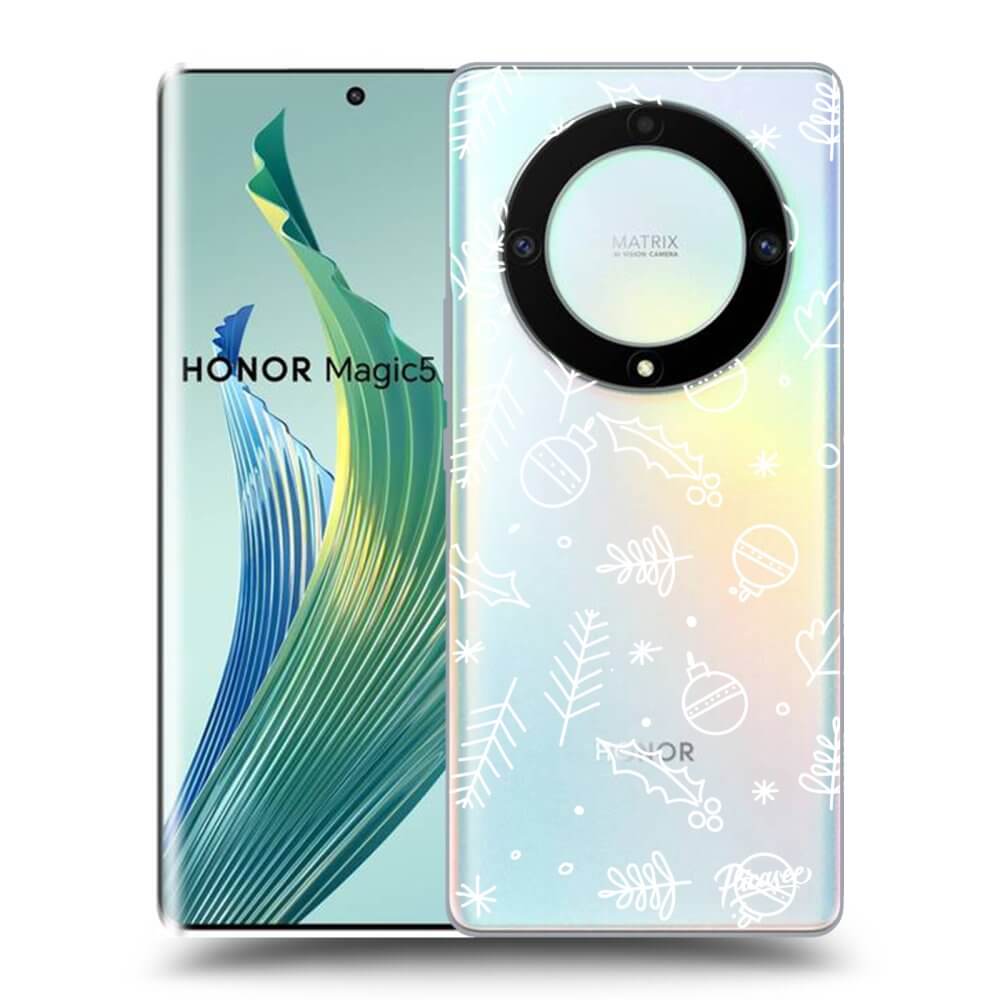 Picasee silikonowe przeźroczyste etui na Honor Magic5 Lite 5G - Mistletoe