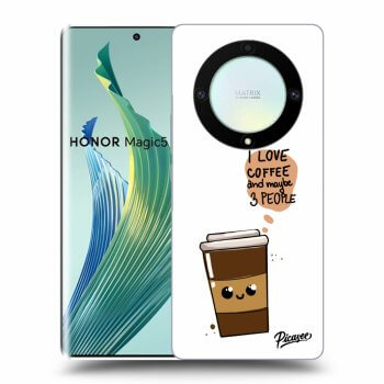 Picasee silikonowe przeźroczyste etui na Honor Magic5 Lite 5G - Cute coffee