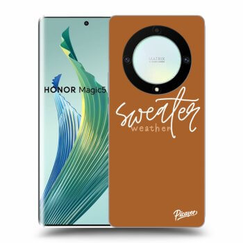 Picasee silikonowe czarne etui na Honor Magic5 Lite 5G - Sweater weather