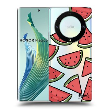 Picasee silikonowe przeźroczyste etui na Honor Magic5 Lite 5G - Melone