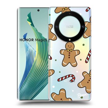 Picasee silikonowe przeźroczyste etui na Honor Magic5 Lite 5G - Gingerbread