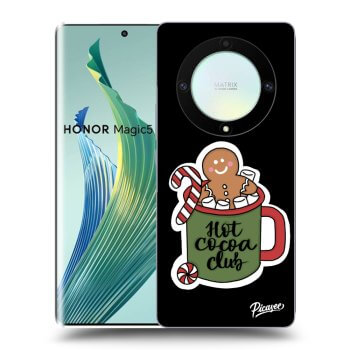 Picasee silikonowe czarne etui na Honor Magic5 Lite 5G - Hot Cocoa Club