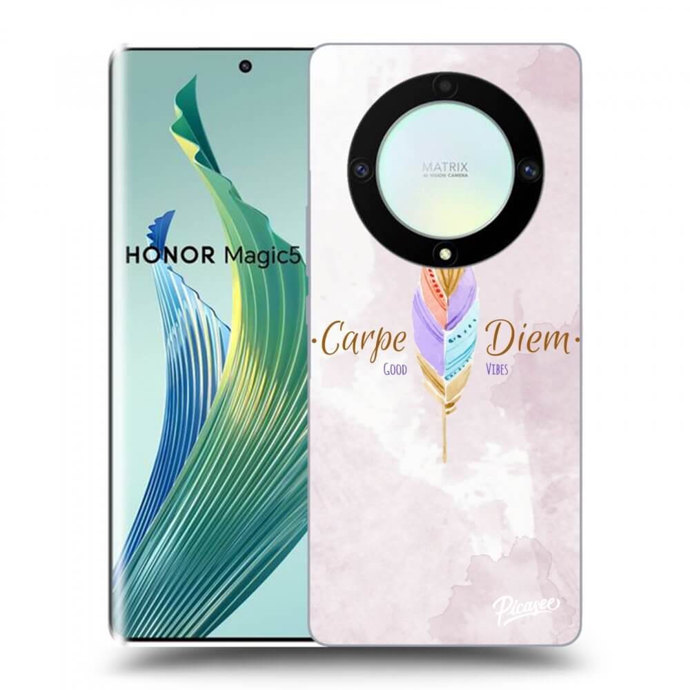 Picasee silikonowe przeźroczyste etui na Honor Magic5 Lite 5G - Carpe Diem
