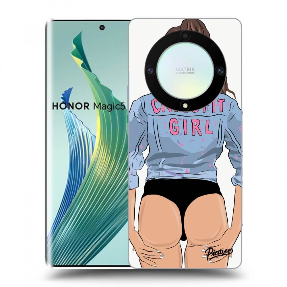 Picasee silikonowe przeźroczyste etui na Honor Magic5 Lite 5G - Crossfit girl - nickynellow