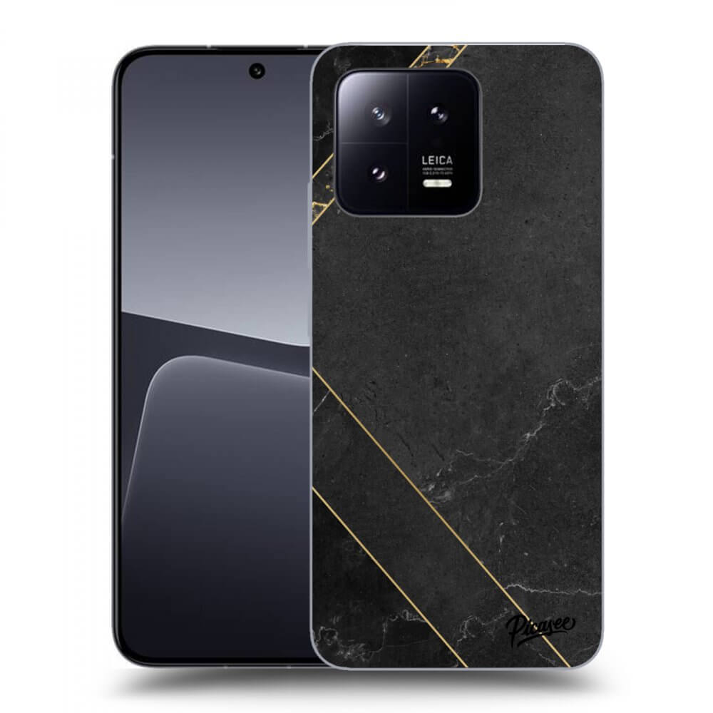 Picasee silikonowe czarne etui na Xiaomi 13 - Black tile