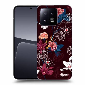 Picasee silikonowe czarne etui na Xiaomi 13 - Dark Meadow