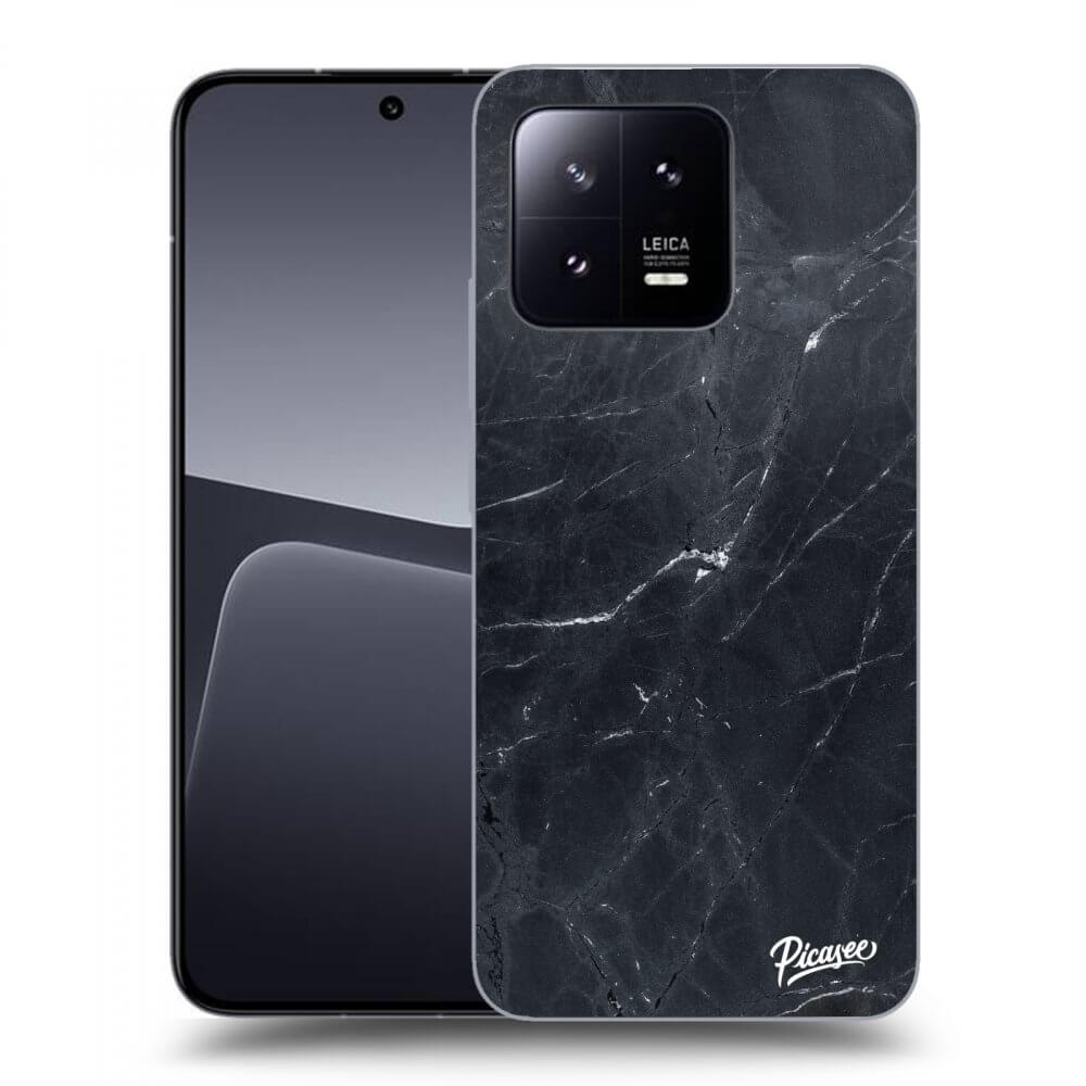 Picasee silikonowe przeźroczyste etui na Xiaomi 13 - Black marble