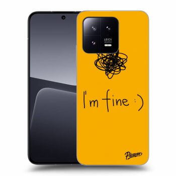Picasee silikonowe czarne etui na Xiaomi 13 Pro - I am fine