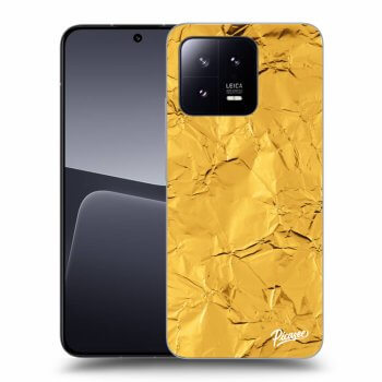 Picasee silikonowe czarne etui na Xiaomi 13 Pro - Gold