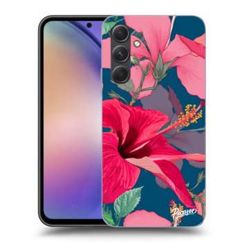 Picasee silikonowe przeźroczyste etui na Samsung Galaxy A54 5G - Hibiscus