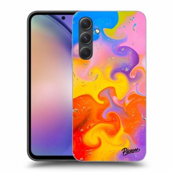 Picasee silikonowe czarne etui na Samsung Galaxy A54 5G - Bubbles