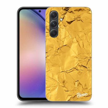 Picasee silikonowe czarne etui na Samsung Galaxy A54 5G - Gold