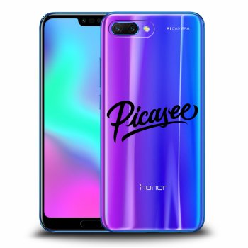 Picasee silikonowe przeźroczyste etui na Honor 10 - Picasee - black