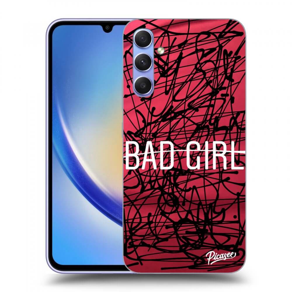 Picasee silikonowe przeźroczyste etui na Samsung Galaxy A34 5G A346B - Bad girl