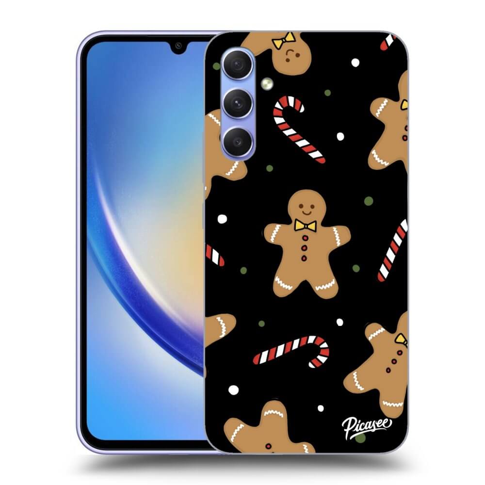 Picasee silikonowe czarne etui na Samsung Galaxy A34 5G A346B - Gingerbread