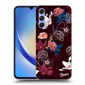 Picasee silikonowe czarne etui na Samsung Galaxy A34 5G A346B - Dark Meadow