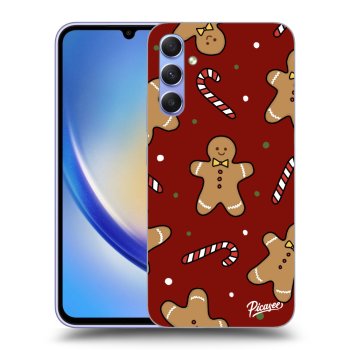 Picasee silikonowe przeźroczyste etui na Samsung Galaxy A34 5G A346B - Gingerbread 2