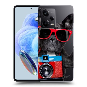 Picasee silikonowe przeźroczyste etui na Xiaomi Redmi Note 12 5G - French Bulldog