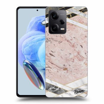 Etui na Xiaomi Redmi Note 12 Pro 5G - Pink geometry