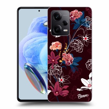 Picasee silikonowe czarne etui na Xiaomi Redmi Note 12 Pro+ 5G - Dark Meadow