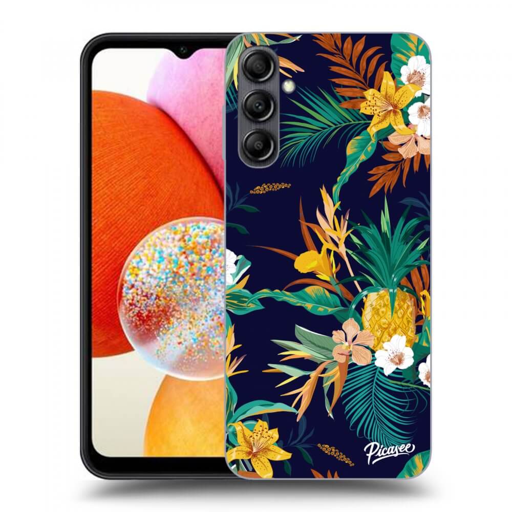Picasee silikonowe przeźroczyste etui na Samsung Galaxy A14 4G A145R - Pineapple Color