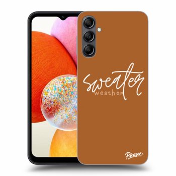 Picasee silikonowe przeźroczyste etui na Samsung Galaxy A14 4G A145R - Sweater weather