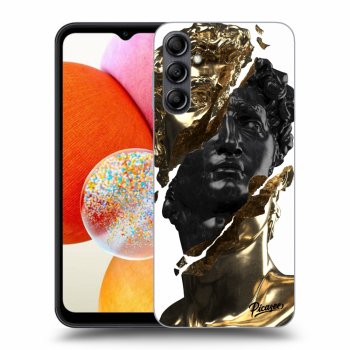 Picasee ULTIMATE CASE pro Samsung Galaxy A14 5G A146P - Gold - Black
