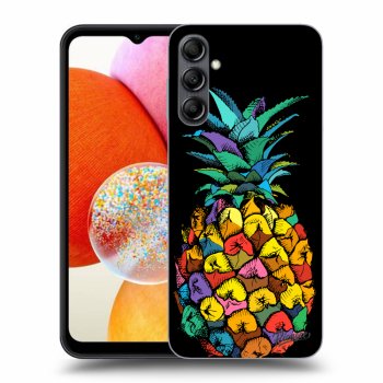 Picasee silikonowe czarne etui na Samsung Galaxy A14 5G A146P - Pineapple