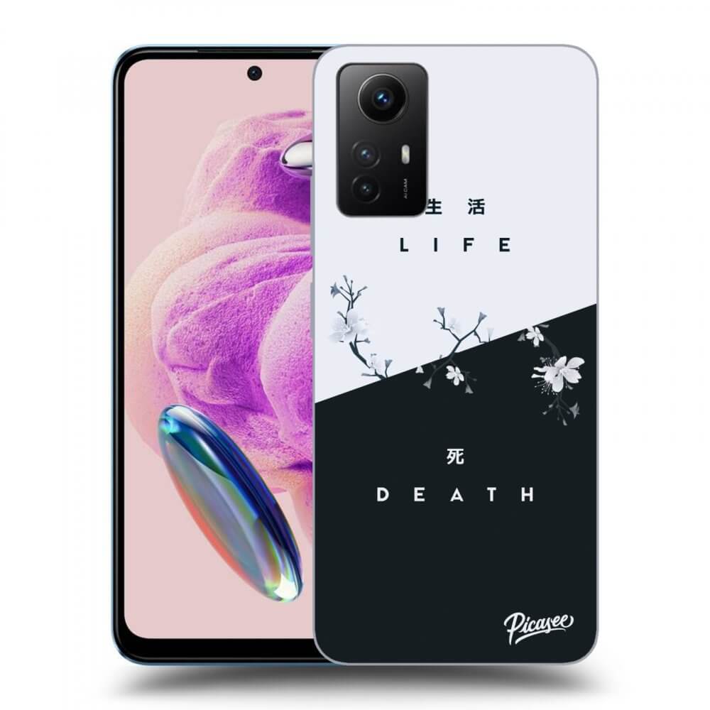 Picasee silikonowe czarne etui na Xiaomi Redmi Note 12S - Life - Death