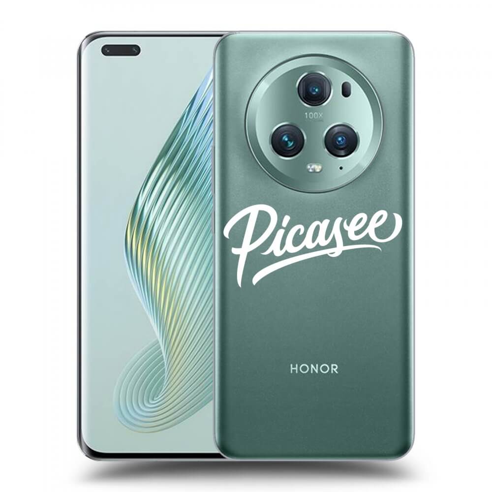 Picasee silikonowe przeźroczyste etui na Honor Magic5 Pro - Picasee - White