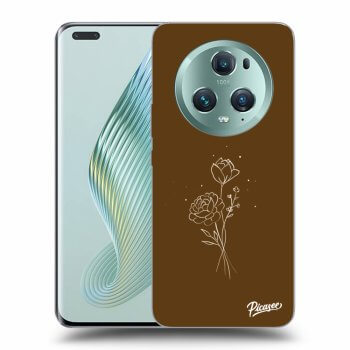 Etui na Honor Magic5 Pro - Brown flowers