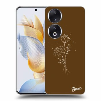 Etui na Honor 90 5G - Brown flowers