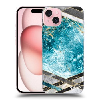 Etui na Apple iPhone 15 - Blue geometry