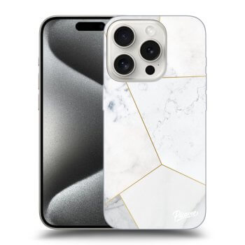Etui na Apple iPhone 15 Pro - White tile