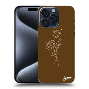 Etui na Apple iPhone 15 Pro Max - Brown flowers