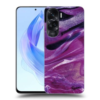 Etui na Honor 90 Lite 5G - Purple glitter