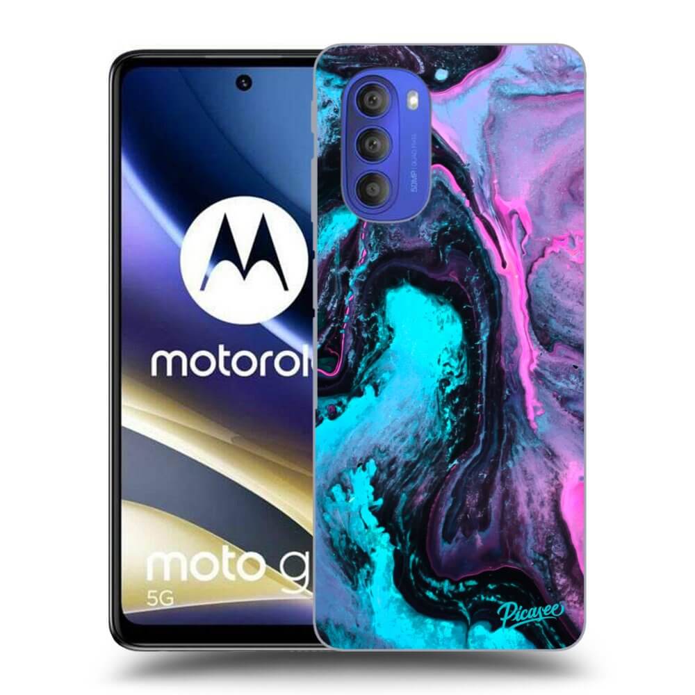 Picasee silikonowe czarne etui na Motorola Moto G51 - Lean 2