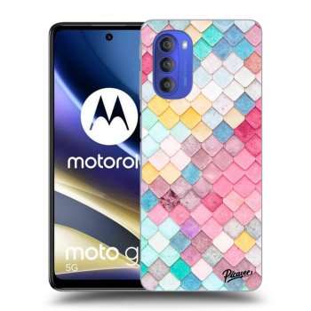 Picasee silikonowe czarne etui na Motorola Moto G51 - Colorful roof