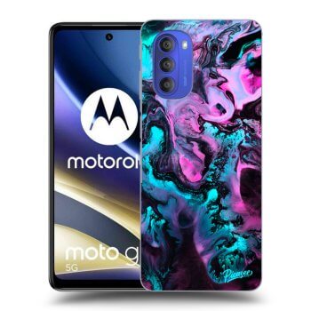 Picasee silikonowe czarne etui na Motorola Moto G51 - Lean