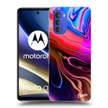 Picasee silikonowe czarne etui na Motorola Moto G51 - Electric