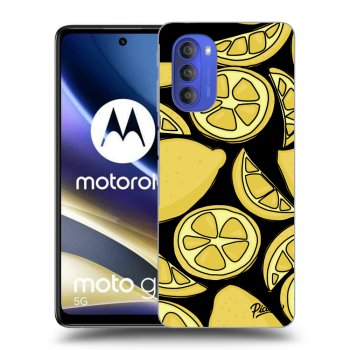 Picasee silikonowe czarne etui na Motorola Moto G51 - Lemon