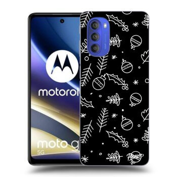 Picasee silikonowe czarne etui na Motorola Moto G51 - Mistletoe