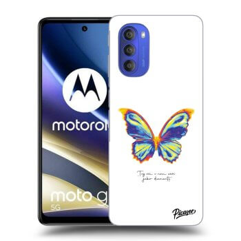Picasee silikonowe czarne etui na Motorola Moto G51 - Diamanty White