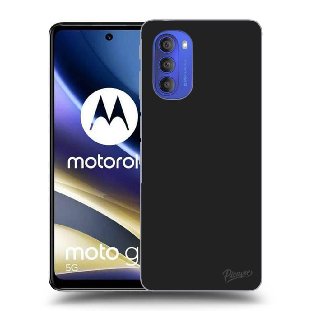 Picasee silikonowe czarne etui na Motorola Moto G51 - Clear