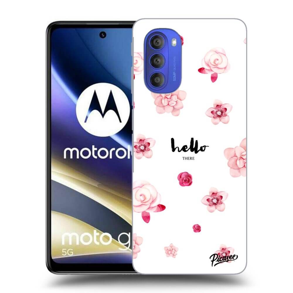 Picasee silikonowe czarne etui na Motorola Moto G51 - Hello there